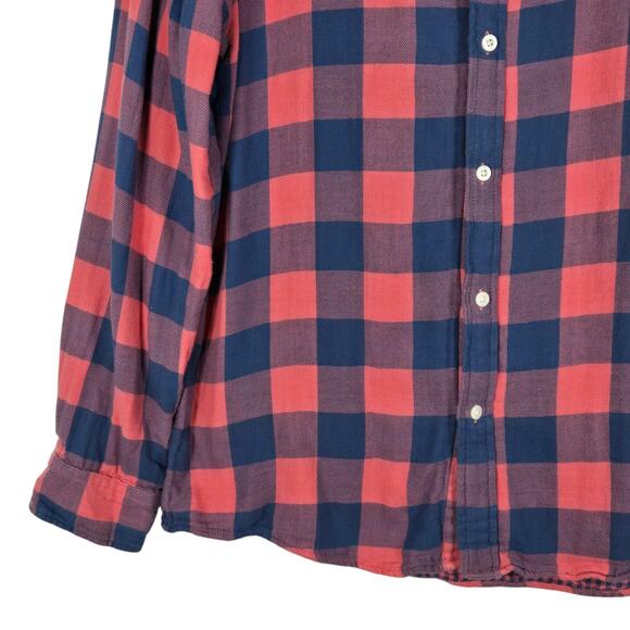 Vineyard Vines Whale Shirt Mens Large Classic Fit Flannel Plaid Preppy Utility - Picture 4 of 12